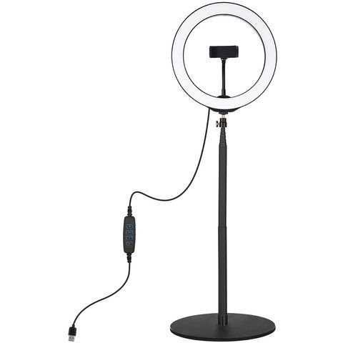 Кольцевая USB LED лампа Puluz PKT3039 10.2"+ настільне креплення 140 см РР-PKT3039 фото