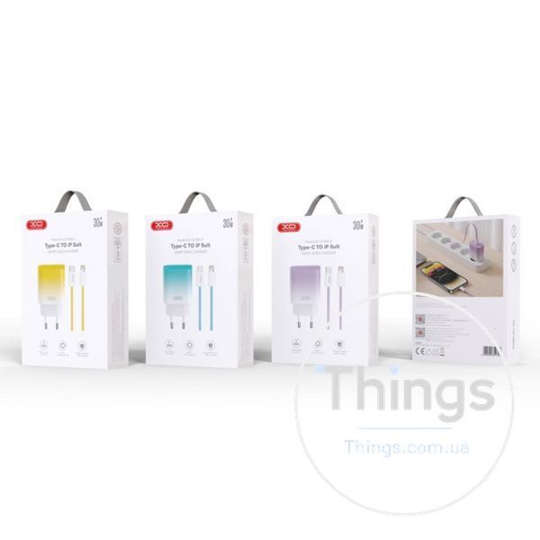 Мережевий Зарядний Пристрій XO CE18 1Type-C PD/QC 30W Type-C to Lightning Од1-00041052 фото