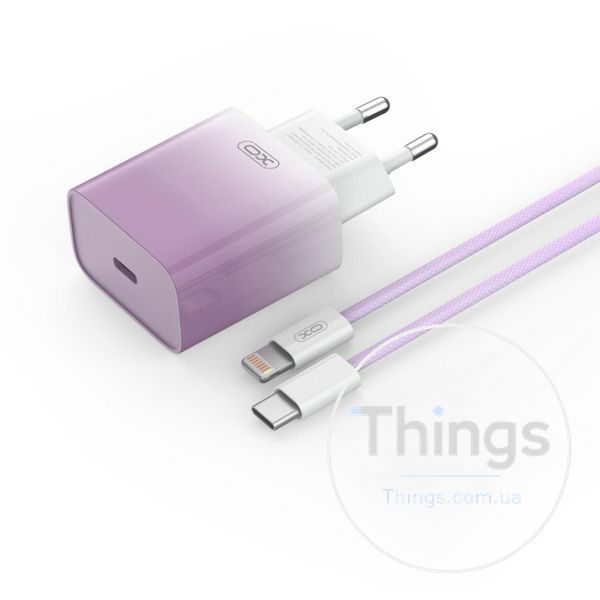 Мережевий Зарядний Пристрій XO CE18 1Type-C PD/QC 30W Type-C to Lightning Од1-00041052 фото