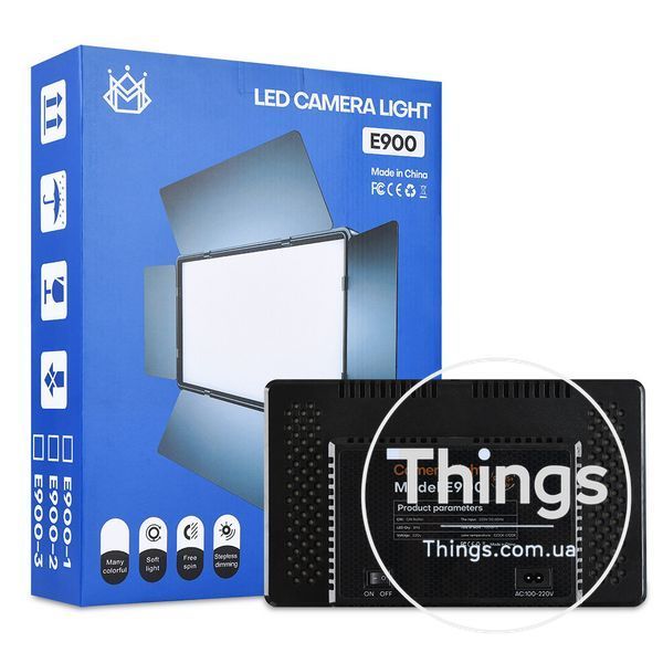 Лампа видеосвет LED E900 30x17 cm 768 Lights 3000K-6500K Remote К2-000075544 фото