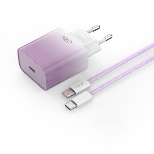 Мережевий Зарядний Пристрій XO CE18 1Type-C PD/QC 30W Type-C to Lightning Од1-00041052 фото