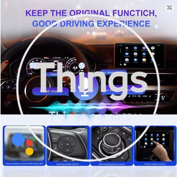 Беспроводной Apple CarPlay, Android Auto адапетр, Адаптер Podofo AI Box AI2304AA Adapter, адаптер для автомобиля K1-000387 фото