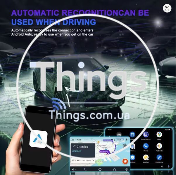 Беспроводной Apple CarPlay, Android Auto адапетр, Адаптер Podofo AI Box AI2304AA Adapter, адаптер для автомобиля K1-000387 фото