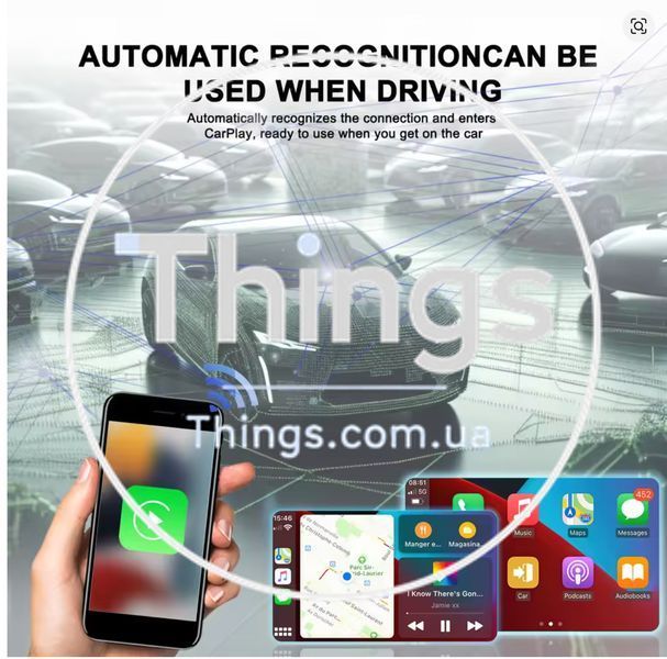 Беспроводной Apple CarPlay, Android Auto адапетр, Адаптер Podofo AI Box AI2304AA Adapter, адаптер для автомобиля K1-000387 фото