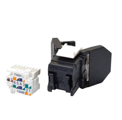 Модуль Keystone UTP RJ45 кат. 6, чорний, Corning CM-2811 фото