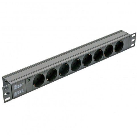 Блок 19" на 8 роз. нем. станд., 10А, 1U, без шнура CM-1633 фото