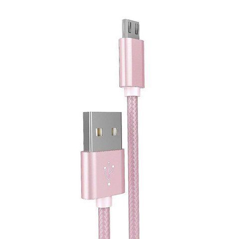 Кабель Micro 2.4A (1m) Hoco X2 Knitted &mdash; Rose Gold К2-000069743 фото