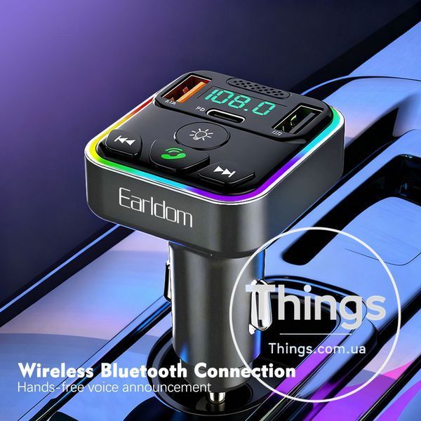 Fm Modulator MP3 | Car Charger | 3.0A | 2U | 1C &mdash; Earldom ET-M114 K2-000083537 фото