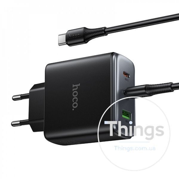 Home Charger | 65W | GaN | 2PD | 1U C to C Cable (1m) &mdash; Hoco C160A K2-000082930 фото