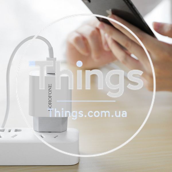 Home Charger | 20W | PD | Lightning Cable (1m) &mdash; Borofone BA38A &mdash; White К2-000072725 фото