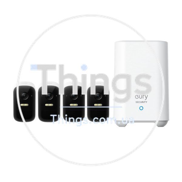 Уличные IP-Камеры Eufy Cam 2C Pro S220&nbsp;Apple HomeKit Комплект видеонаблюдения Хаб+4камеры Smart WiFi IP Camera 2K, аккумуляторные K1-000540 фото