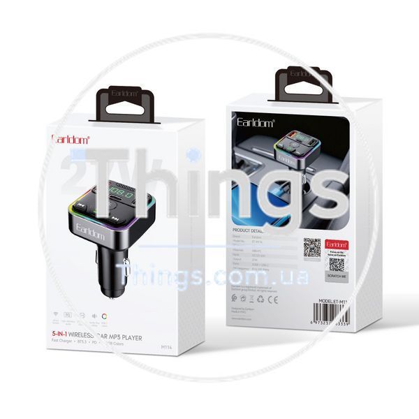 Fm Modulator MP3 | Car Charger | 3.0A | 2U | 1C &mdash; Earldom ET-M114 K2-000083537 фото