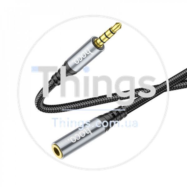 Cable Aux (Male to Female) (1m) Hoco UPA20 &mdash; Metal Gray К2-000078118 фото