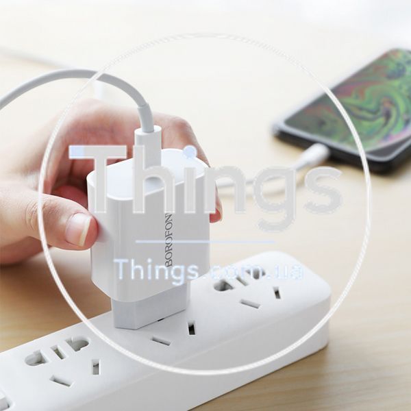 Home Charger | 20W | PD | Lightning Cable (1m) &mdash; Borofone BA38A &mdash; White К2-000072725 фото