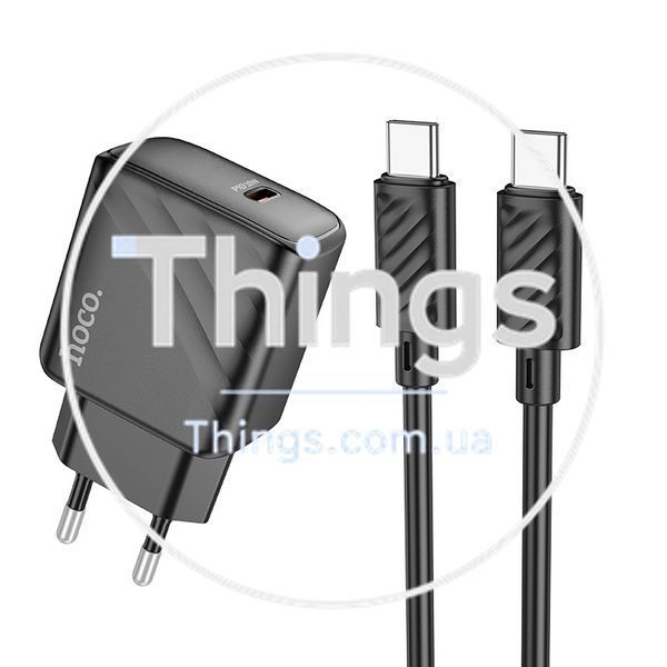 Мережевий Зарядний Пристрій Hoco CS22A 1USB-C PD/QC 30W+Type-C to Type-C Од1-00042213 фото