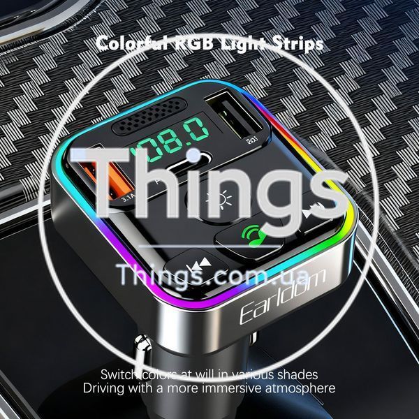 Fm Modulator MP3 | Car Charger | 3.0A | 2U | 1C &mdash; Earldom ET-M114 K2-000083537 фото