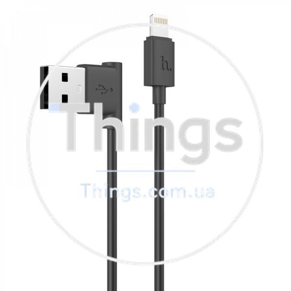 Кабель Lightning 2A (1.2m) Hoco UPL11 L-shape Black &mdash; Black К2-000056697 фото
