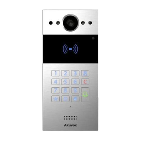 IP-відеопанель багатоабонентська 2Mp Akuvox R20K Silver зі зчитувачем EM-Marine / Mifare / NFC K3-87-00035 фото