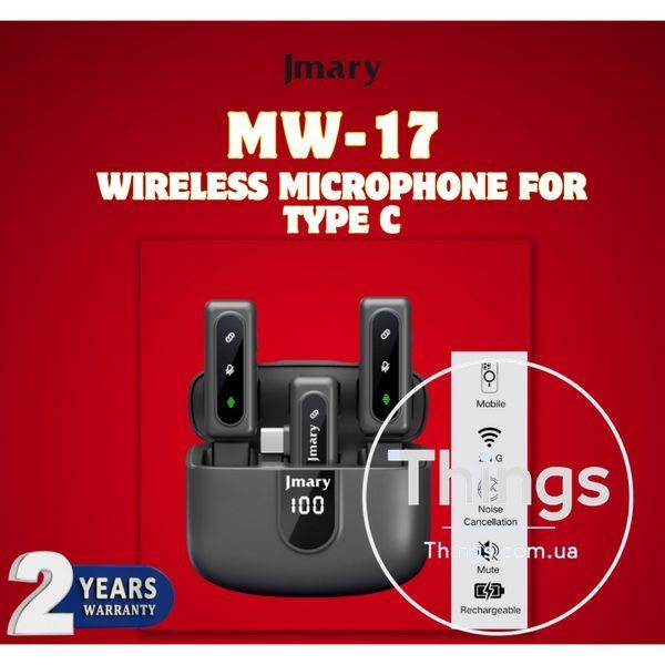 Wireless Digital Microphone Jmary MW-17 Type-C K2-000083497 фото
