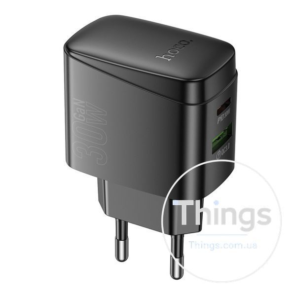 Мережевий Зарядний Пристрій Hoco CS61A 1USB/1USB-C PD/QC 30W Од1-00045175 фото
