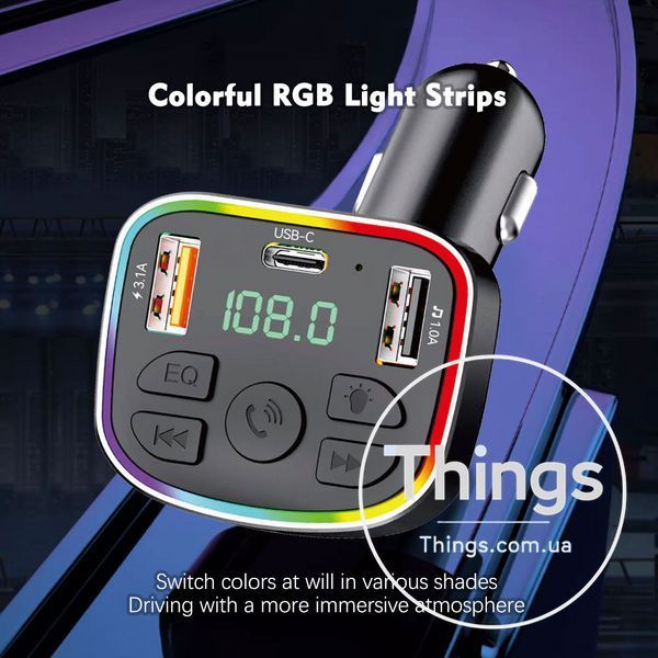 Fm Modulator MP3 | Car Charger | 3.0A | 2U | 1C &mdash; Earldom ET-M117 K2-000083535 фото
