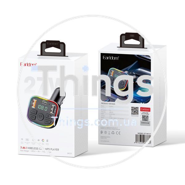 Fm Modulator MP3 | Car Charger | 3.0A | 2U | 1C &mdash; Earldom ET-M117 K2-000083535 фото