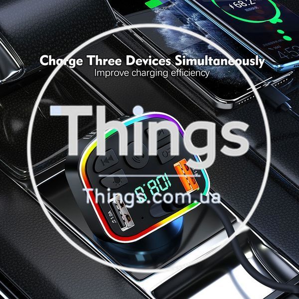 Fm Modulator MP3 | Car Charger | 3.0A | 2U | 1C &mdash; Earldom ET-M117 K2-000083535 фото