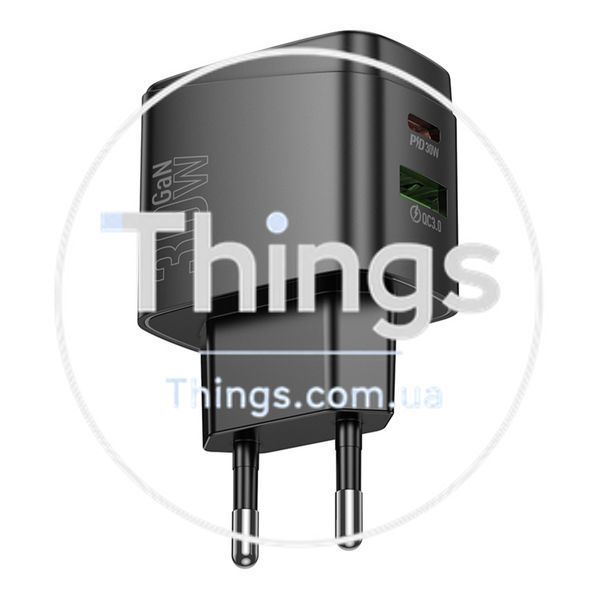 Мережевий Зарядний Пристрій Hoco CS61A 1USB/1USB-C PD/QC 30W Од1-00045175 фото