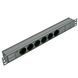 Блок 19" на 6 роз. нем. станд., 10А, 1U, без шнура CM-1631 фото 1