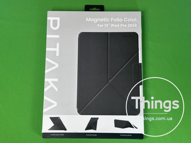 Чохол-книга для планшета Pitaka iPad Pro 13 (M4) 2024 Чорний MagEZ Folio 2 Чорний, Магнітний K1-000282 фото