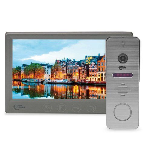 Комплект відеодомофона Light Vision: домофон 7" AMSTERDAM FHD Grey та відеопанель RIO FHD Grey K3-82-00237-82-00216 фото