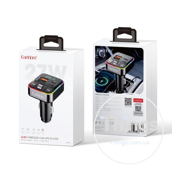 Fm Modulator MP3 | Car Charger | 3.0A | 2U | 1C &mdash; Earldom ET-M116 K2-000083536 фото