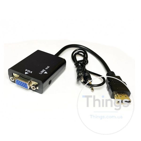 Переходник HDMI - VGA Black K2-000077525 фото