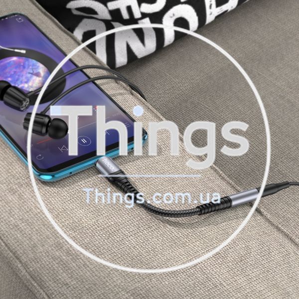 Adapter USB C To 3.5mm Hoco LS33 &mdash; Metal Gray К2-000078138 фото