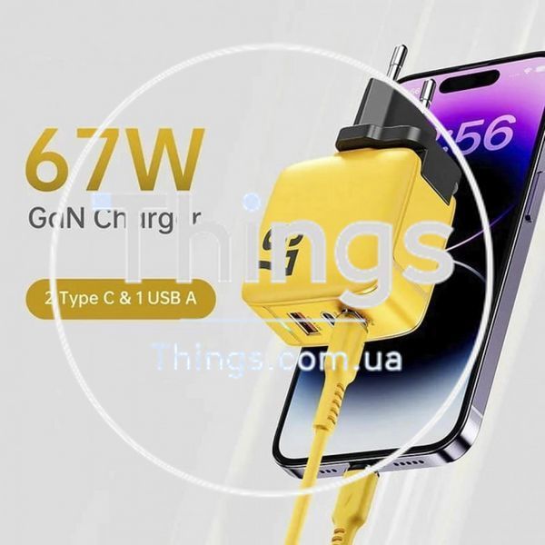 Home Charger | 67W | GaN | PPS | 2 PD | QC3.0 LED &mdash; Veron TC-67 К2-000075653 фото
