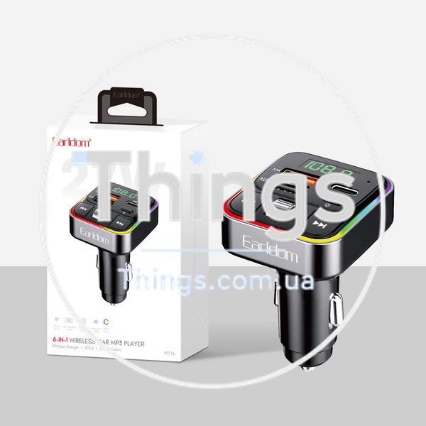 Fm Modulator MP3 | Car Charger | 3.0A | 2U | 1C &mdash; Earldom ET-M116 K2-000083536 фото