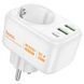 Фільтр живлення 4000W 2U | 1P | 1C 20W &mdash; Hoco AC26 &mdash; White К2-000080104 фото 1
