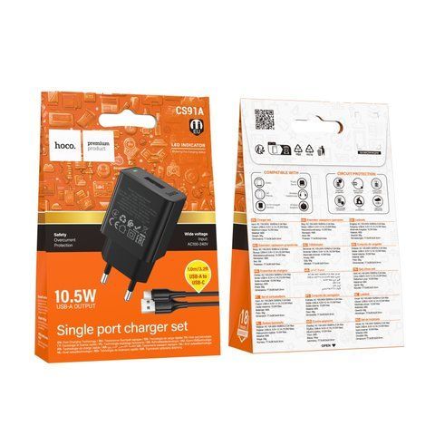 Мережевий Зарядний Пристрій Hoco CS91A 1USB 2.1A+USB to Type-C Од1-00048833 фото