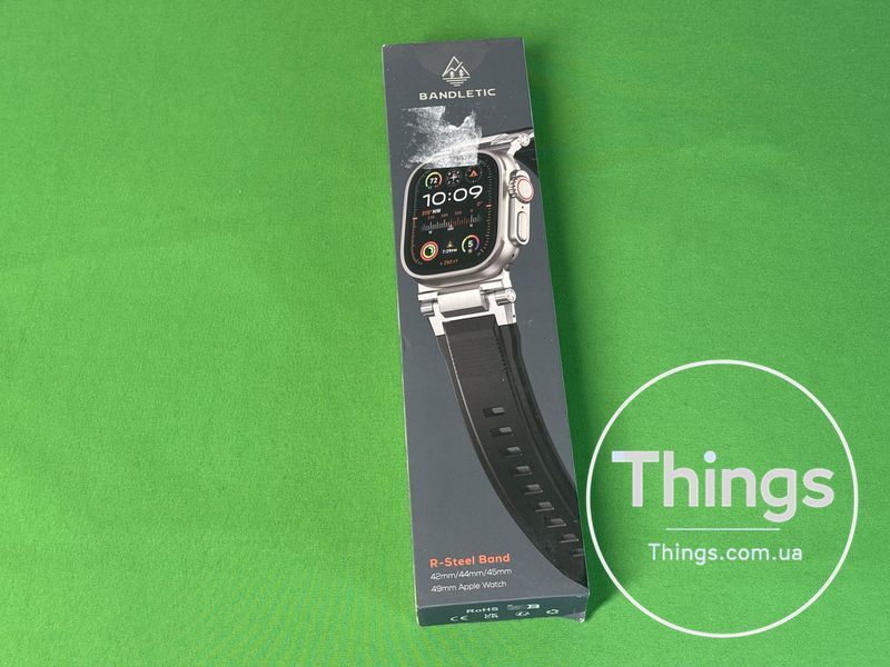 Ремінець, браслет для годинника, неіржавка сталь + силікон для Apple Watch Жовтогарячий K1-000156 фото