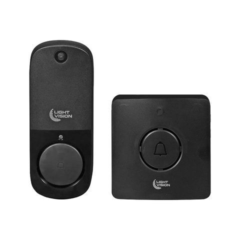 Дверний WiFi дзвінок Light Vision VLC-DR10T(Tuya) Black з ІЧ-датчиком руху K3-75-00186 фото