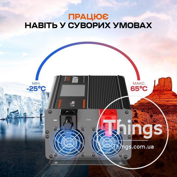 Автономний однофазний інвертор 1kW/12V LiTime L12V1KW-EN-D 44-00526 фото