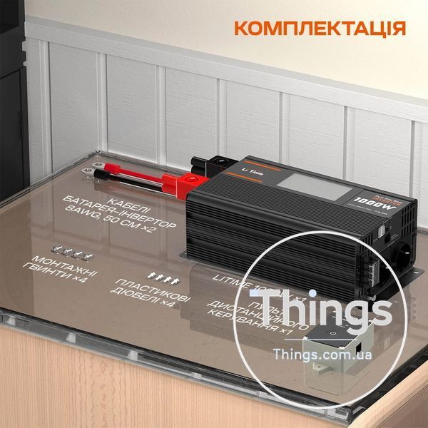 Автономний однофазний інвертор 1kW/12V LiTime L12V1KW-EN-D 44-00526 фото