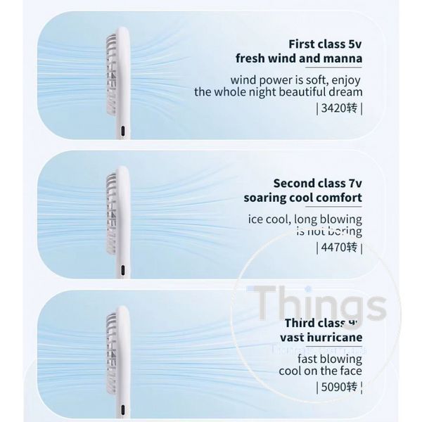 Портативный мини вентилятор N12-A - 800 mAh &mdash; White К2-000081289 фото