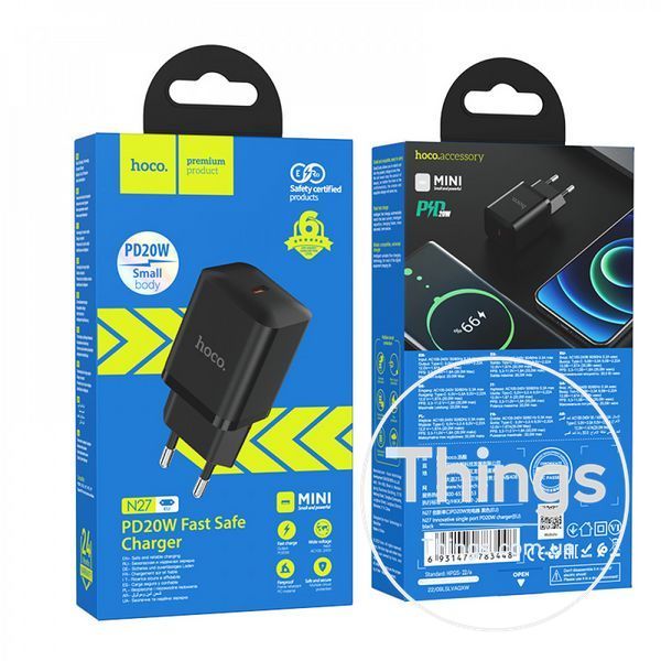 Home Charger 20W PD3.0 Hoco N27 &mdash; Black К2-000078176 фото