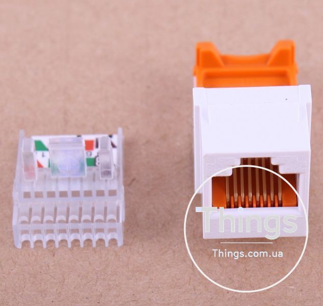 Модуль Keystone RJ45, кат. 5e, UTP, білий, Panduit NetKey CM-1609 фото