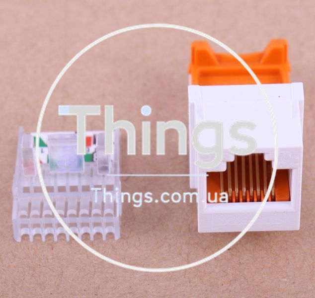 Модуль Keystone RJ45, кат. 5e, UTP, белый, Panduit NetKey CM-1609 фото