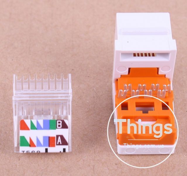 Модуль Keystone RJ45, кат. 5e, UTP, білий, Panduit NetKey CM-1609 фото