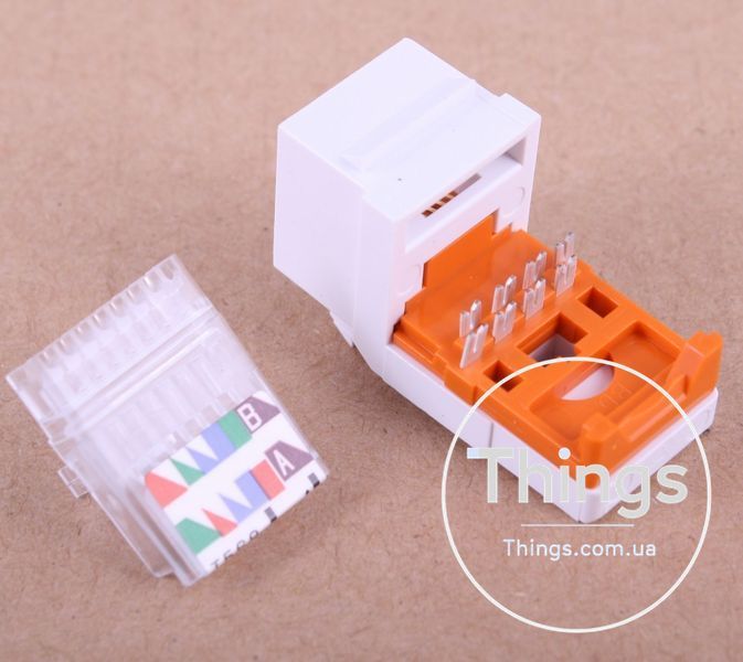 Модуль Keystone RJ45, кат. 5e, UTP, білий, Panduit NetKey CM-1609 фото