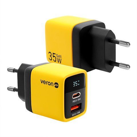 Home Charger 35W GaN Digital Display PD+QC Veron TC-35 K2--000078445 фото