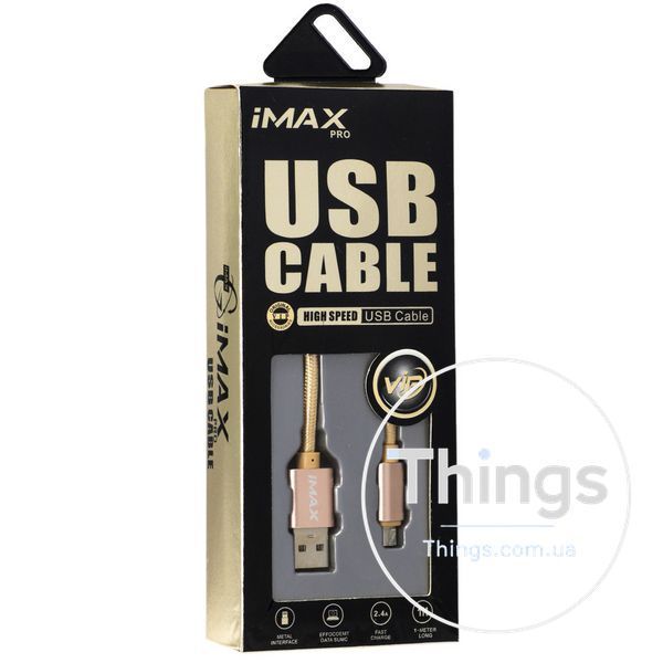 iMax Nylong Micro USB Cable (1m) &mdash; Gold К2-000040215 фото